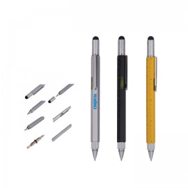 Custom Engraved Multifunction Tool Set Pen w/Stylus  Custom Engraved Multifunction Tool Set Pen w/Stylus