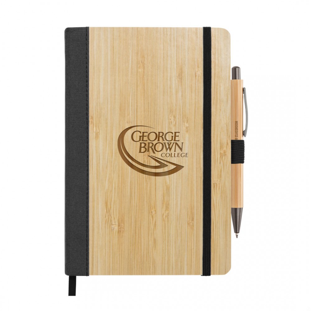 Forleo Bamboo Notebook/Lucky Pen Custom Engraved