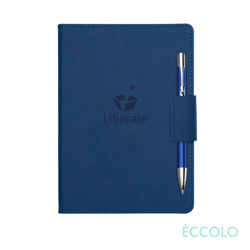 Eccolo Carlton Journal/Clicker Pen - (M) Blue Custom Engraved Eccolo Carlton Journal/Clicker Pen - (M) Blue Custom Engraved