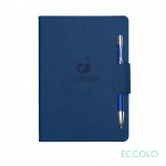 Eccolo Carlton Journal/Clicker Pen - (M) Blue Custom Engraved