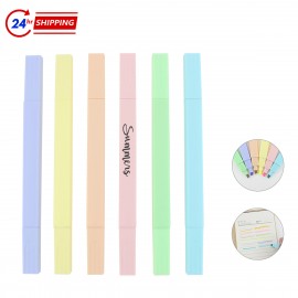 Logo Branded Square Double-headed Highlight Pen Kit