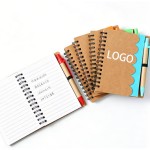 Kraft Spiral Notebook With Pen Custom Engraved
