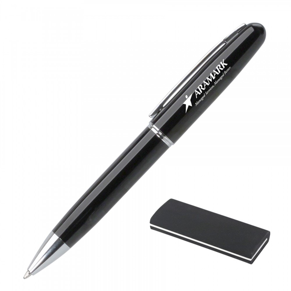 Custom Imprinted Diplomat Black Ballpoint Pen