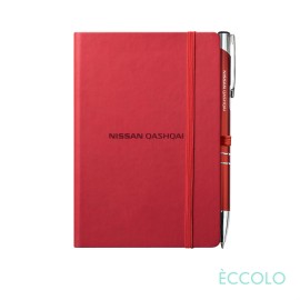Eccolo Cool Journal/Clicker Pen - (S) Red with Logo