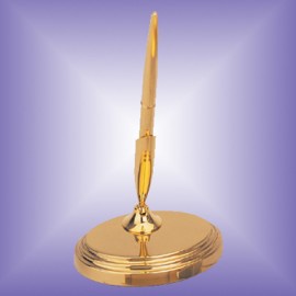 Brass Pen Oval Holder w/Pen - ON SALE, LIMITED STOCK Custom Engraved