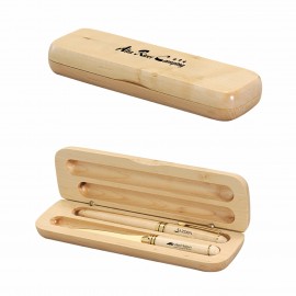 Maplewood Case w/Pen & Letter Opener Gift Set Logo Branded  Maplewood Case w/Pen & Letter Opener Gift Set Logo Branded