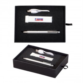 The Savvy Power Bank & Stylus Pen Gift Set with Logo