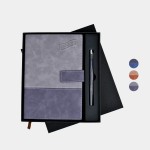 Custom Engraved TiTUS Valvetine A5 Business Notebook with Bookmark & PU Buckle