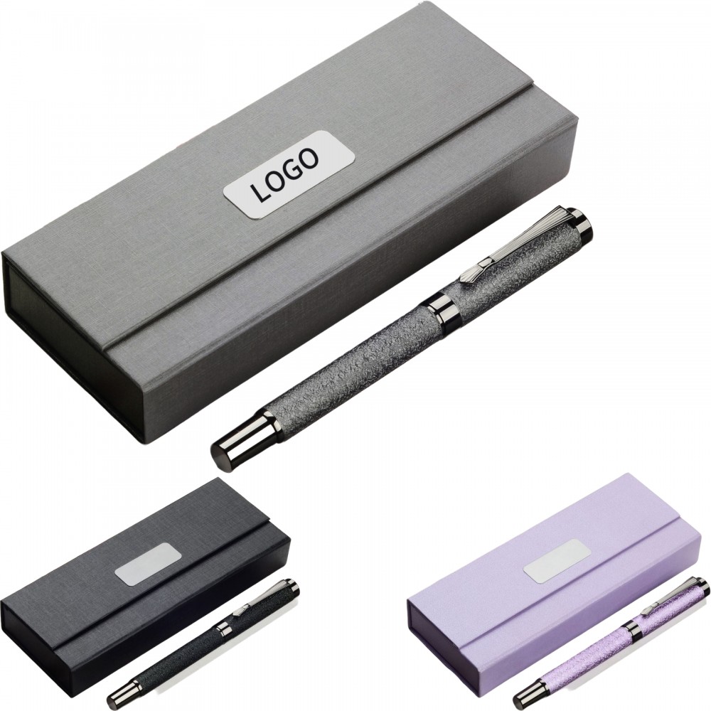 Logo Branded High-Grade Business Metal Frosted Signature Pen Set