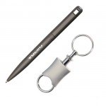 Buxton Pen/Keyring Gift Set - Gun Metal Custom Imprinted