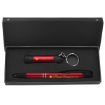 Tres-Chic/Chroma Midnight - Full Color - Full Color Metal Pen & Flashlight Gift Set Logo Branded