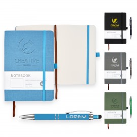 Custom Imprinted Blank Journal Set With Stylus Pen