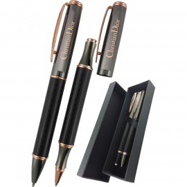 CC Executive Pen Set Ballpoint & Rollerball Logo Branded