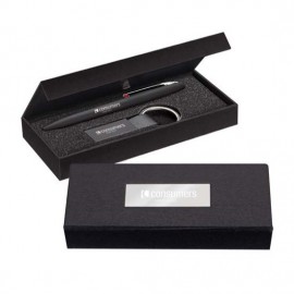 Personalized Banos Pen/Keyring Gift Set - Red