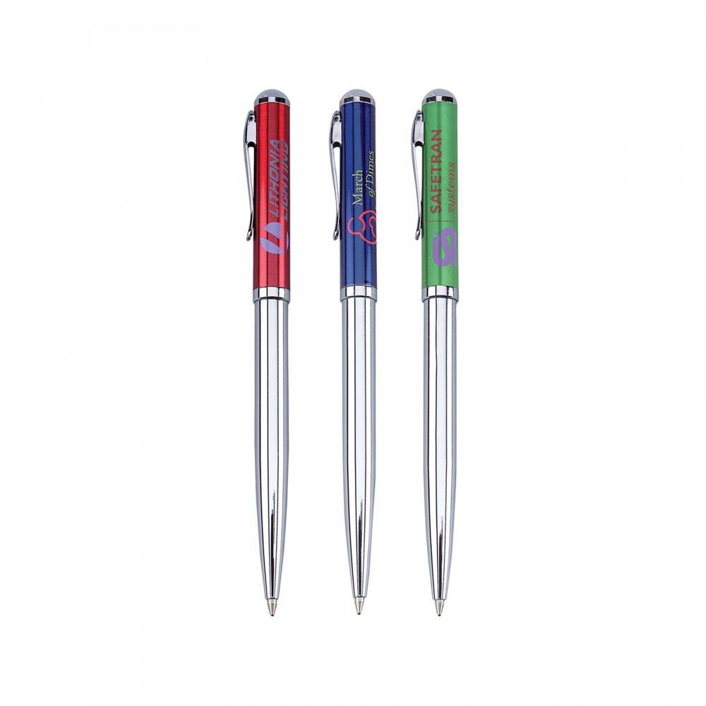 Custom Engraved Twist Action Metal Ballpoint Pen