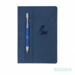 Custom Imprinted Eccolo Lyric Journal/Clicker Pen - (M) Dark Blue