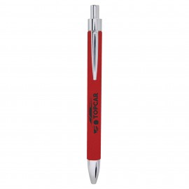 Logo Branded Red Laser Leatherette Engraved Pen