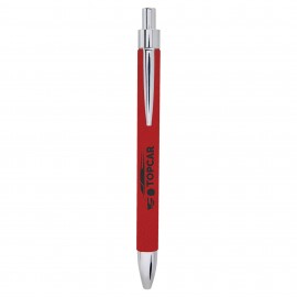 Red Laser Leatherette Engraved Pen Custom Engraved