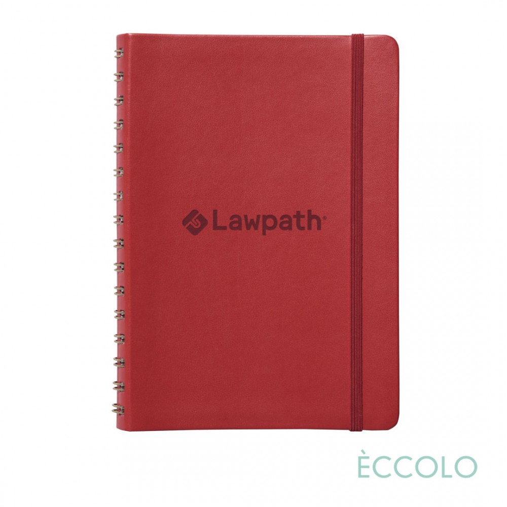 Eccolo Kabuki Spiral Journal - (M) 6"x8" Red Custom Engraved Eccolo Kabuki Spiral Journal - (M) 6"x8" Red Custom Engraved