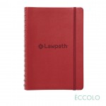 Eccolo Kabuki Spiral Journal - (M) 6"x8" Red Custom Engraved