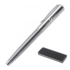 Valentino Shiny Chrome Rollerball Pen Custom Imprinted