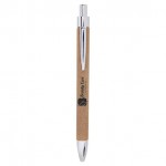 Light Brown Faux Leather Pen Custom Imprinted