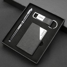 Business Card Case Keychain Pen Set Custom Engraved