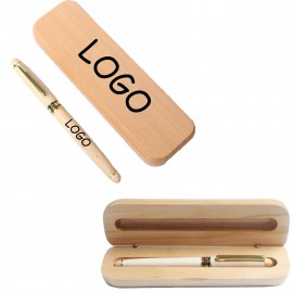 Custom Engraved Maple Wood Ballpoint Pen Set