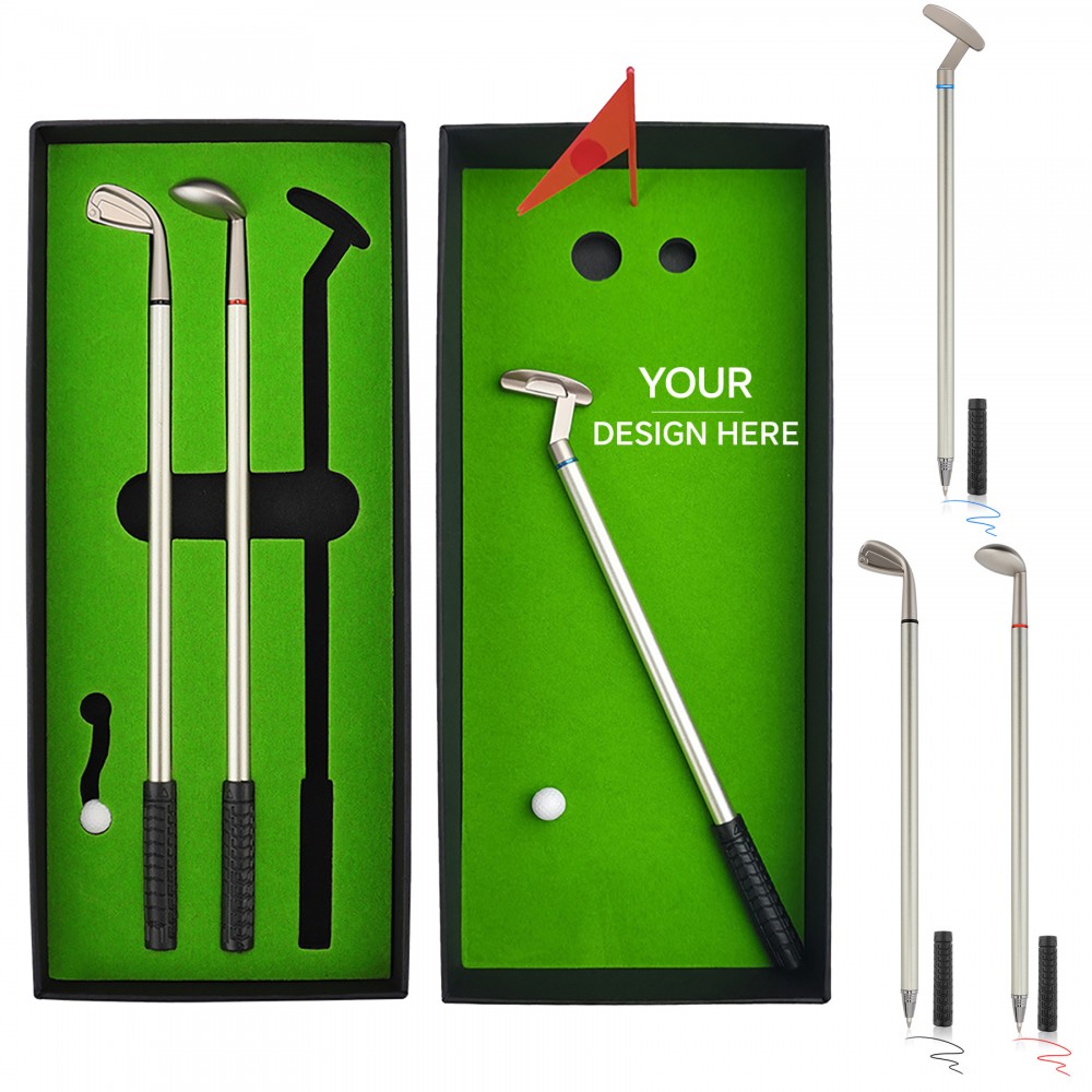 Golf-Themed Pen Gift Set  The Putt & Ink Set Custom Imprinted