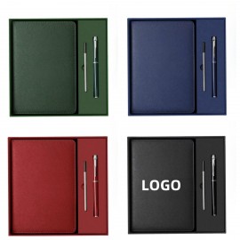 Custom Engraved Notebook & Metal Pen Gift Set