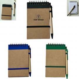 Eco-Friendly PET Notebook with Pen Set Custom Engraved