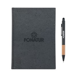 Tree Free Notebook/Manuel Recycled Pen Gift Set Logo Branded