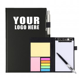 Custom Imprinted Notebook Set with Pen & Sticky Notes