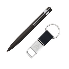 Venitzia Pen/Keyring Gift Set - Black with Logo