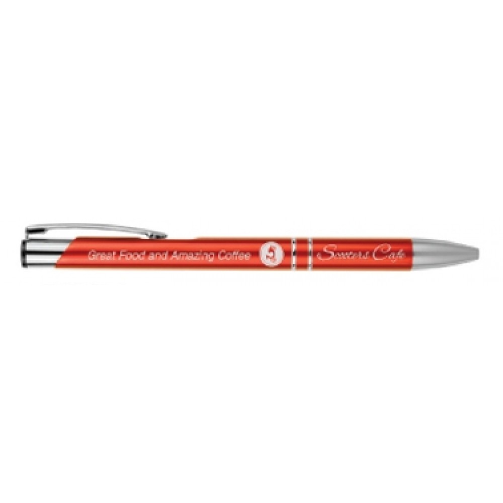Logo Branded Red Aluminum Pen