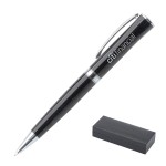 Sonoma Black Enamel Ballpoint Pen Custom Imprinted