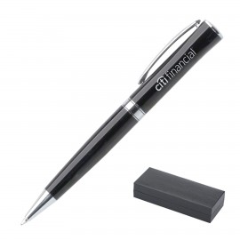 Sonoma Black Enamel Ballpoint Pen Custom Imprinted