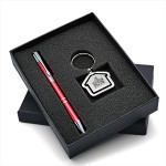 Custom Engraved Lovely Gift Set with Polished House Shaped Keychain & Aluminum Pen makes an ideal gift