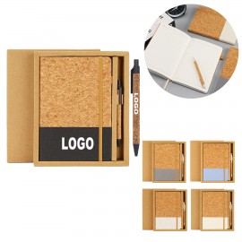 Eco-Friendly A5 Wheat Straw Notebook Set With Pen Logo Branded