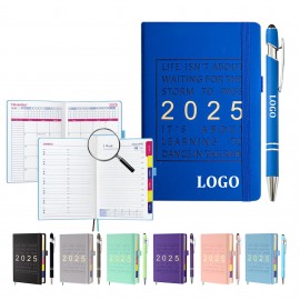 2025 Planner With Soft Touch Ballpoint Pen Custom Imprinted