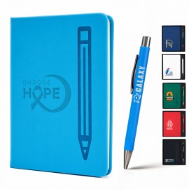 Logo Branded Magnetic Journal & Metal Pen Set
