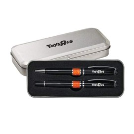 Valencia Ballpoint/Rollerball Set - Green with Logo