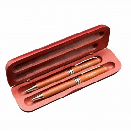 Premade Wooden Pen Set - Terrific Timber-1C Pen & Lead Pencil or Letter Opener Custom Imprinted