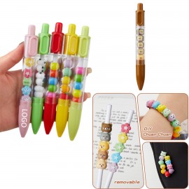Cute DIY Beadable Gel Pens With Silicone Beads For Kids Custom Imprinted