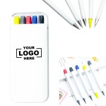 Logo Branded Highlighter, Pencil and Ballpoint Pen Set