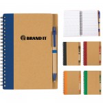 Kraft Spiral Notebook w/Pen Custom Engraved