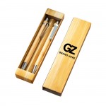 Bamboo Ballpoint Pen Set Custom Imprinted
