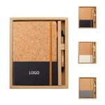 Custom Imprinted A5 Eco-Friendly Cork Cover Journal Notebook & Pen Gift Set