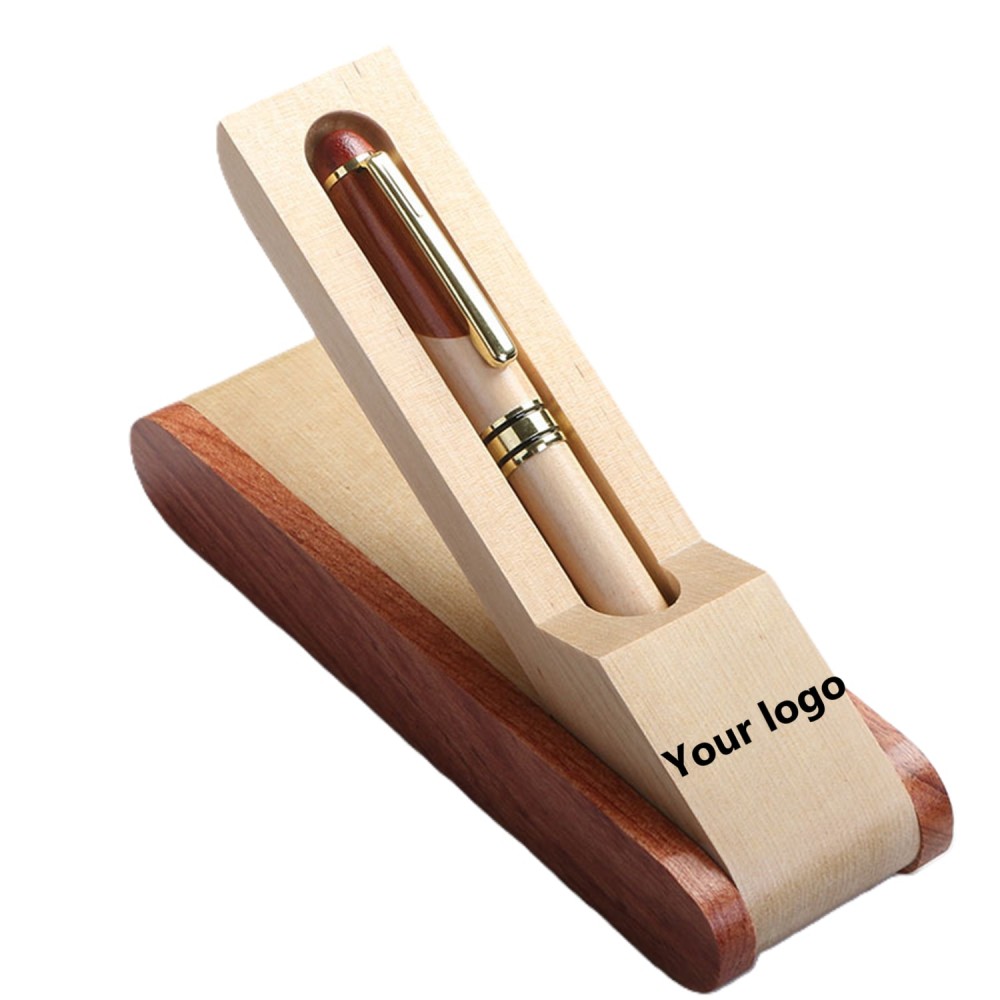 Custom Imprinted Premade Bamboo Stylus Pen Set