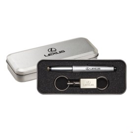 Logo Branded Scorpio Pen/Stylus/Keyring Gift Set - Silver